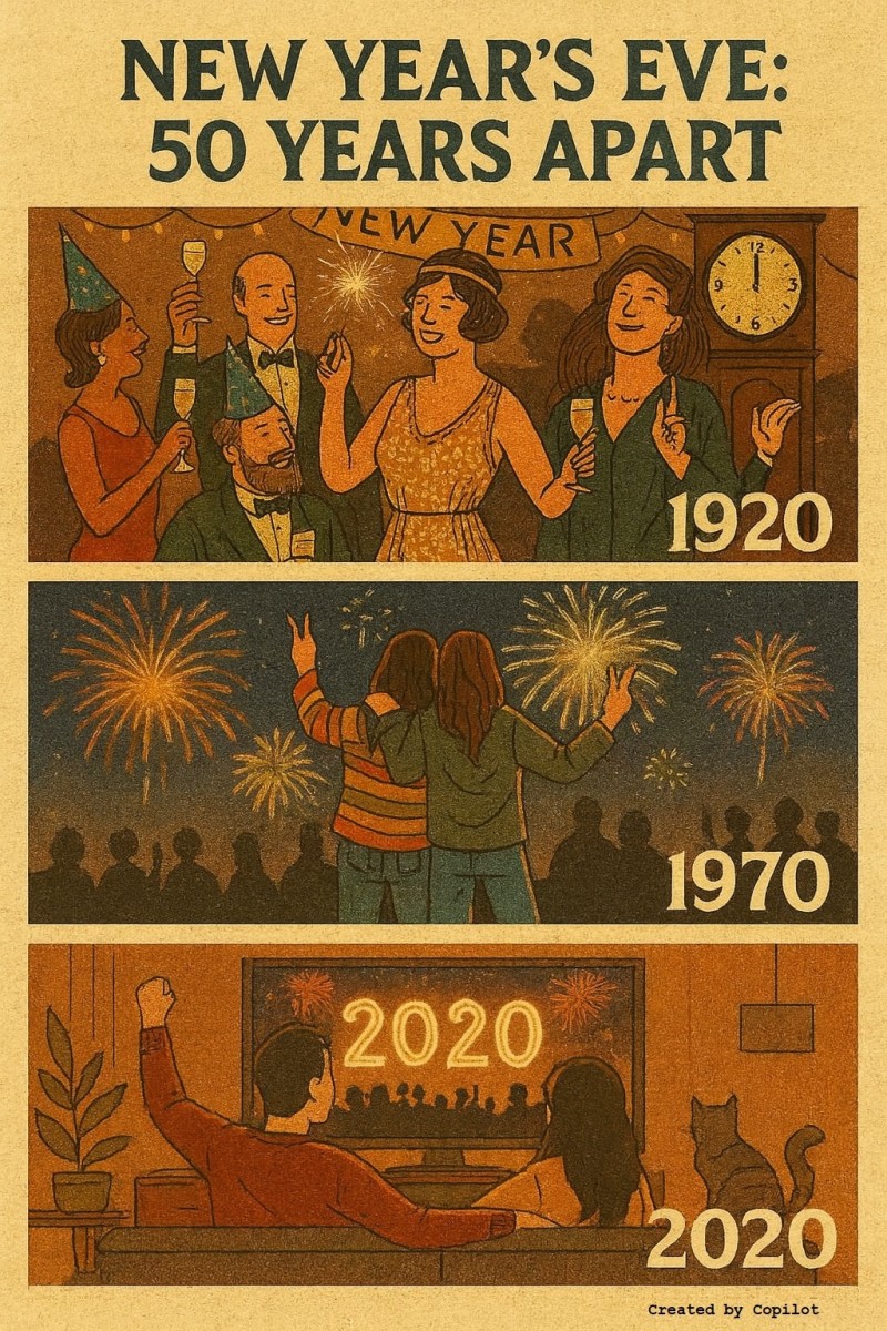 New Year’s Eve, 50 Years Apart