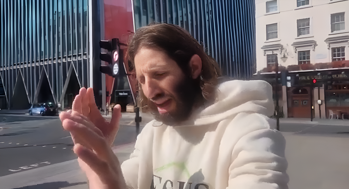 A Christian boldly proclaims beliefs while engaging with the community.