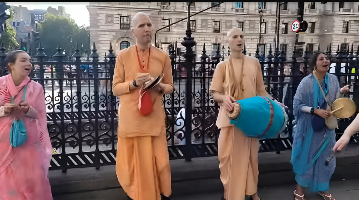 Hare Krishna devotees spread joy and devotion through the enchanting 'Hare Rama' chant.