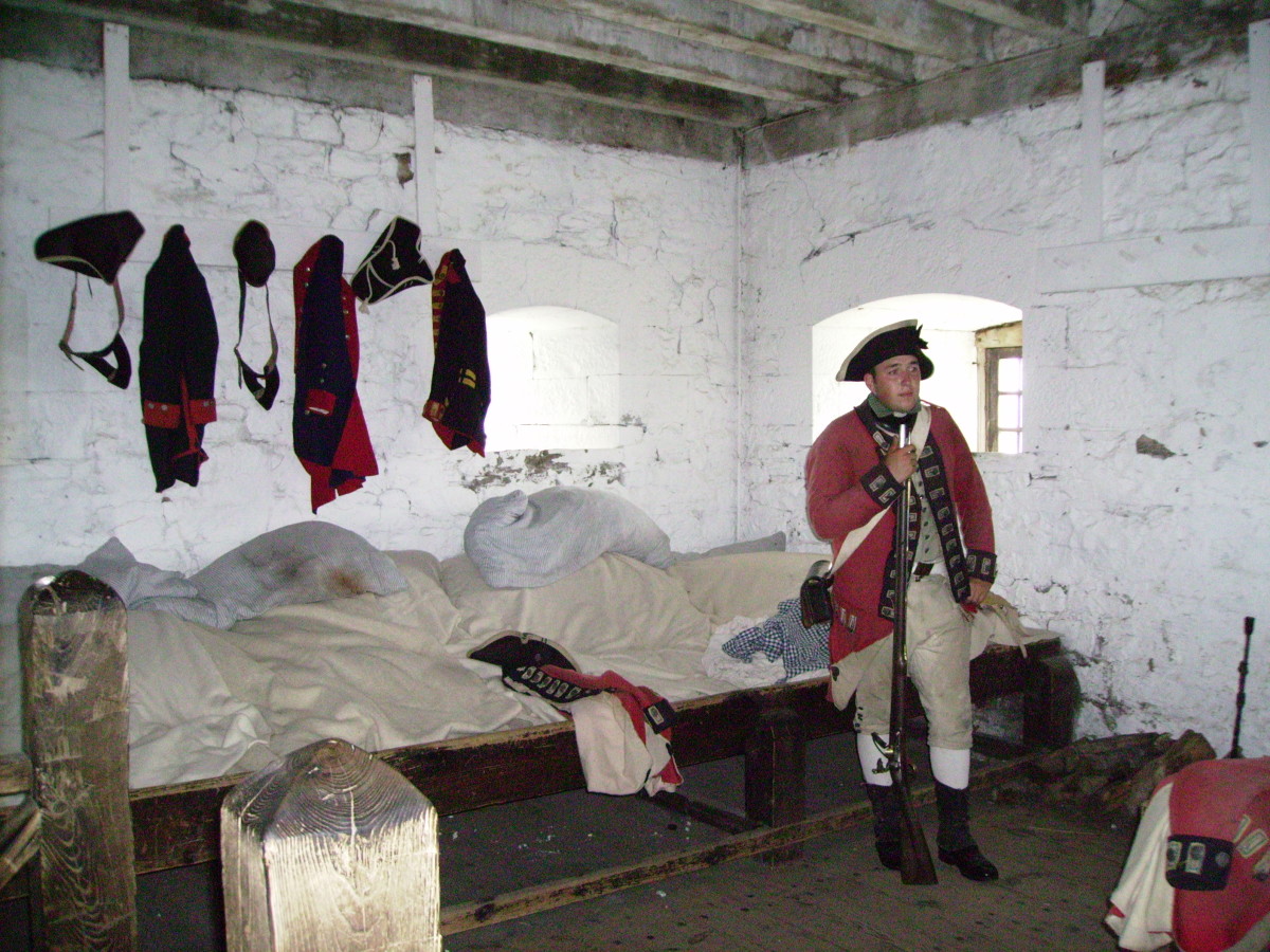 British Soldier in Barracks at Ft. Niagara on the American side of Niagara River. British Soldier in Barracks at Ft. Niagara on the American side of Niagara River.