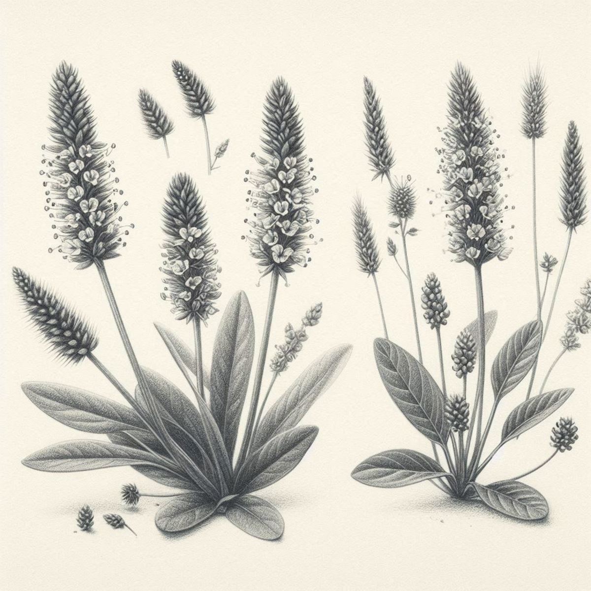The Plantago ovata plant, source of psyllium powder.