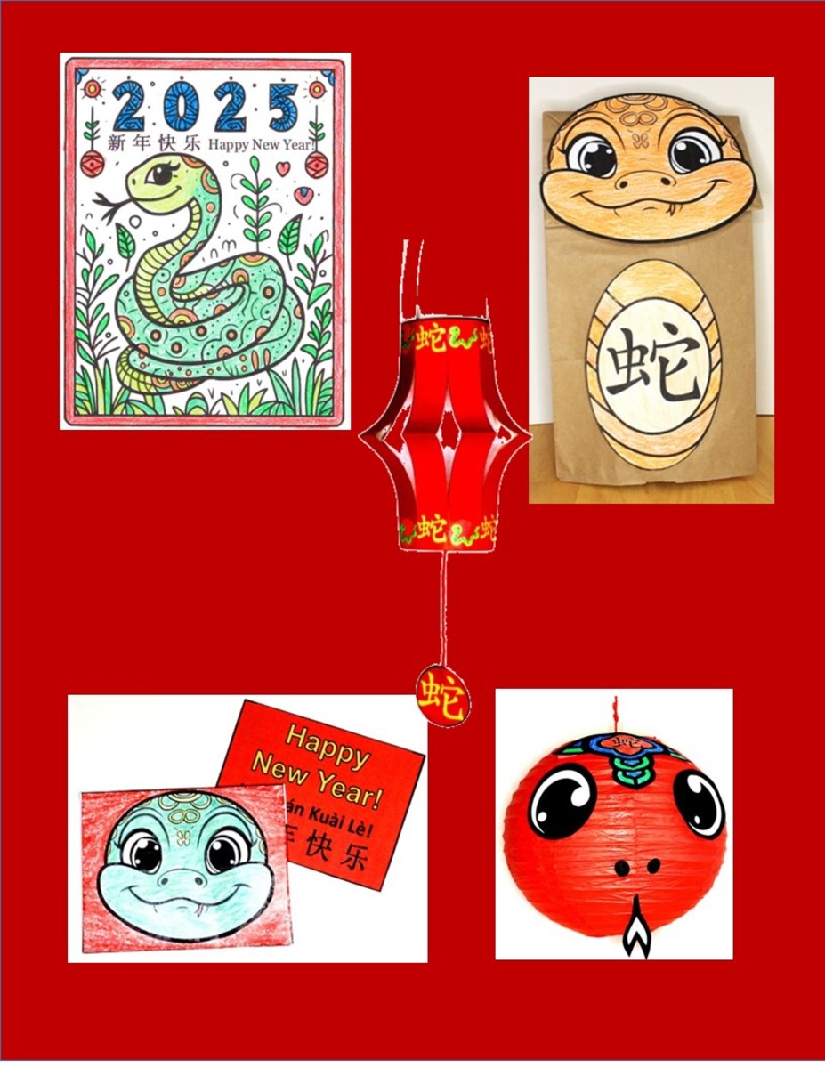 Year of the Snake Crafts: Printable Kid Craft Projects for Chinese New Year