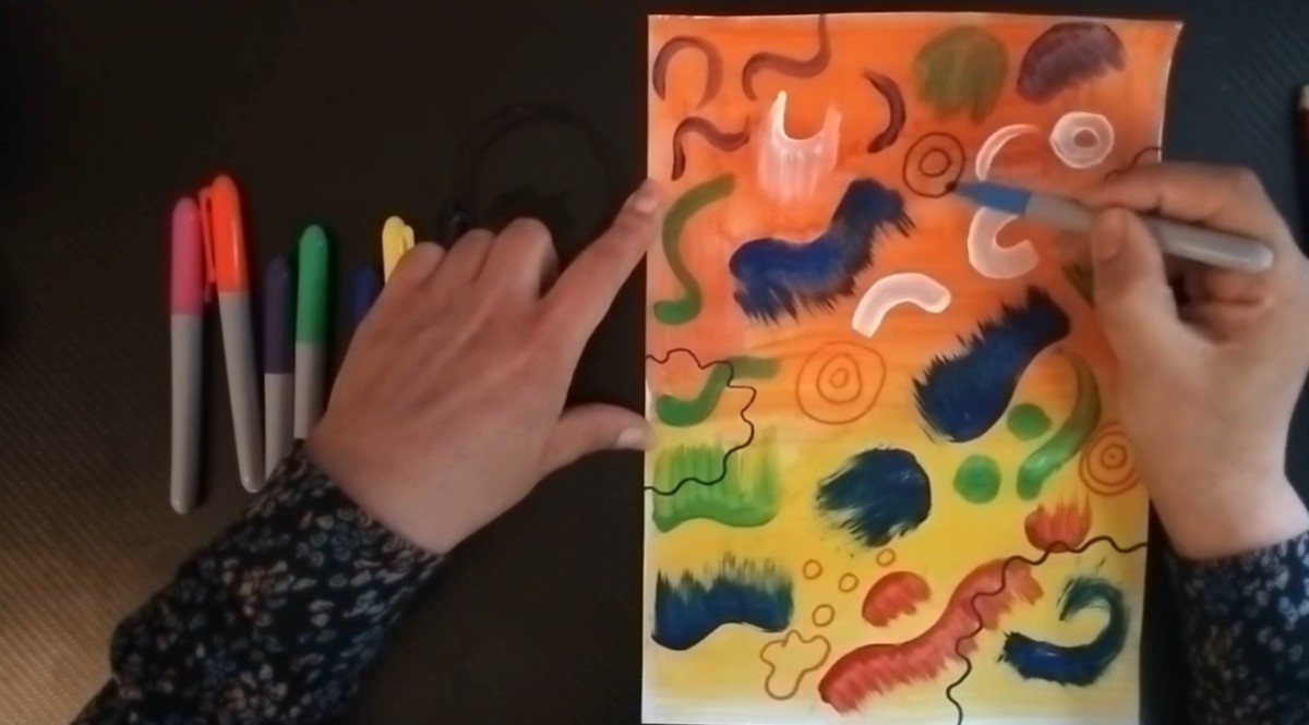 Method For Creating A Mixed Media, Abstract Art-Work