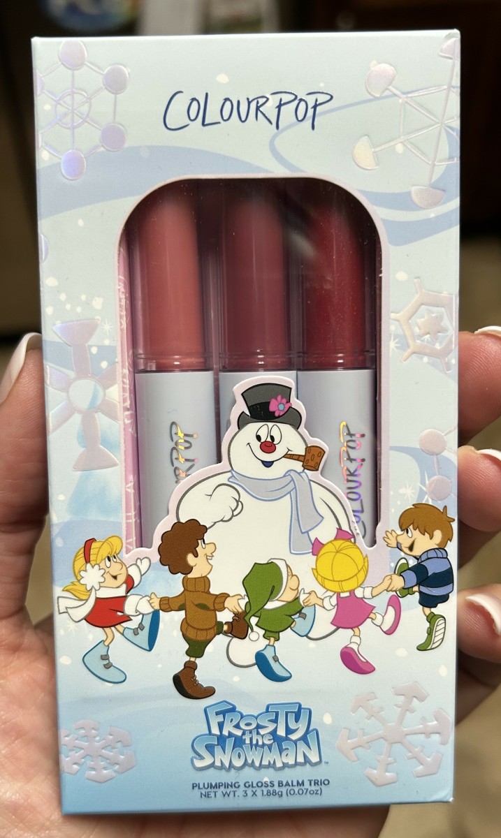 Colourpop's Limited Edition Frosty the Snowman Christmas So Juicy Plumping Lip Gloss Balm Trio