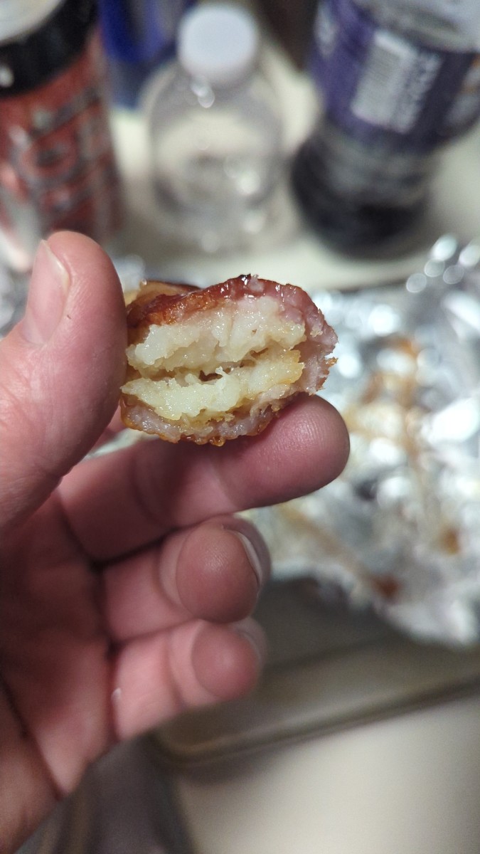 Bacon-Wrapped Tator Tot - with Cheese