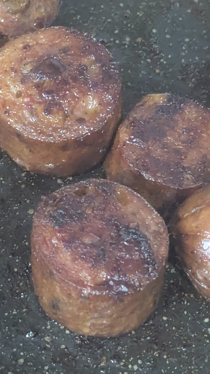 Sausage Bites - Sauteed for Dipping into Sauce