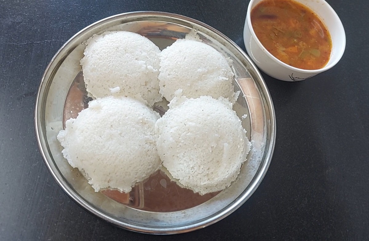 Rice Rava Idli Without Urad Dal